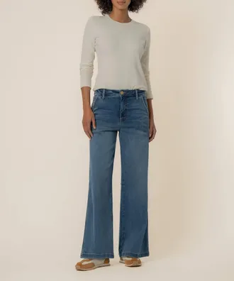 Kut from the Kloth Meg High Rise Wide Leg Jeans In Acutely