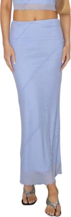 Bailey Rose Lola Mesh Maxi Skirt In Lavender
