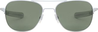 American Optical ORIGINAL PILOT Polarized 4GNGP Mens Sunglasses Silver Size 57