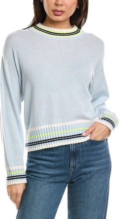 Brodie Stitchy Trim Crewneck 100% Cashmere Sweater