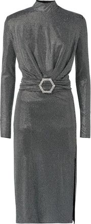 Philipp Plein Long Dress - Dames - Feestkleedjes - Grijs - XS - Polyester - Kleedjes