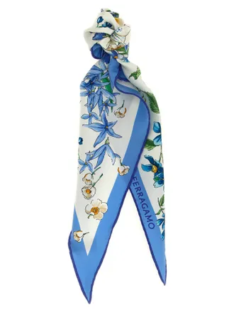 Ferragamo Blue Silk Womens Foulard