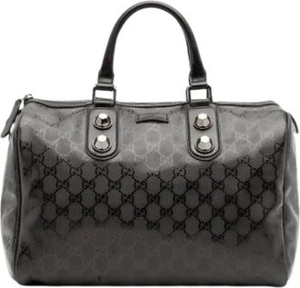 Gucci Pre-owned Handbags, female, Black, Size: ONE SIZE Pre-owned Canvas Handbag