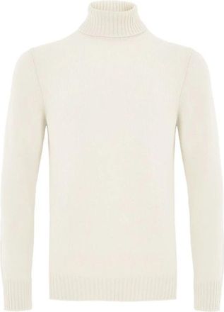 Gran Sasso Wollen coltrui - Heren - Coltruien - Wit - 2XL - Wol - Truien & Vesten