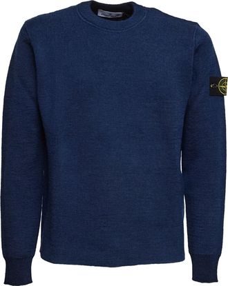 Stone Island Rubberised RWS Wool Blend Crewneck Sweater
