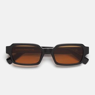 Retro Superfuture Sunglasses Carino Refined Mys Black/Orange Unisex