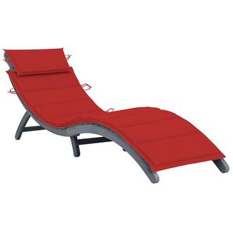 vidaXL Vidaxl - Lettino Prendisole Con Cuscino In Legno Massello Di Acacia