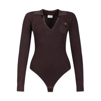 Elisabetta Franchi Dames, Tops, Bruin, Maat: S
