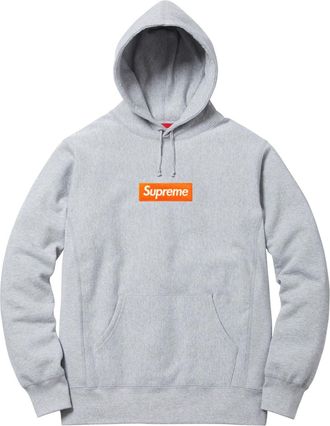 SUPREME FW17 Box Logo Hooded Sweatshirt Heather Grey Bogo SUP-FW17-615