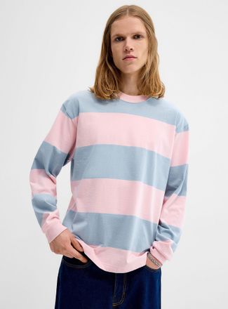 Vans Mens Rugby-striped long-sleeve T-shirt Loose fit