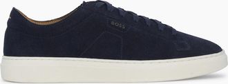 HUGO BOSS Mens Kieran Tenn Sneakers Navy - Size: 10