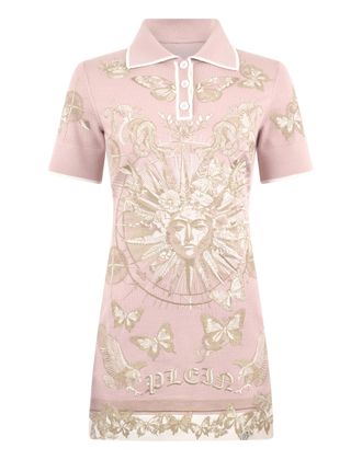 Philipp Plein Polo Mini Dress Butterfly Tattoo