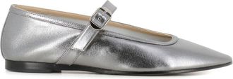 Le Monde Beryl leather ballet flats - Silver