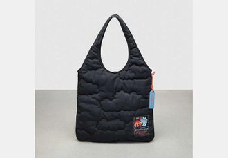 Coach topia Loop Flat Tote With Cloud Quilting