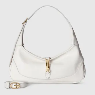 Gucci Jackie Slim Small Shoulder Bag, White, Leather