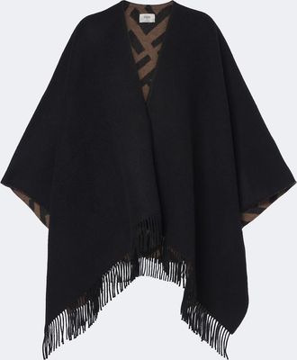 Fendi FF Zucca reversible wool and cashmere shawl