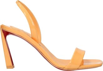 Christian Louboutin Orange Leather Stiletto Heel Womens Sandals