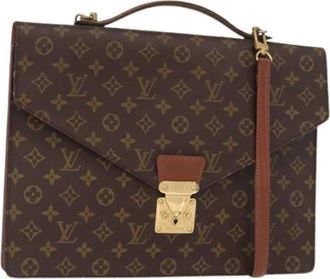 Louis Vuitton Pre-owned Handbags, female, Brown, Size: ONE SIZE Pre-owned Canvas Briefcase