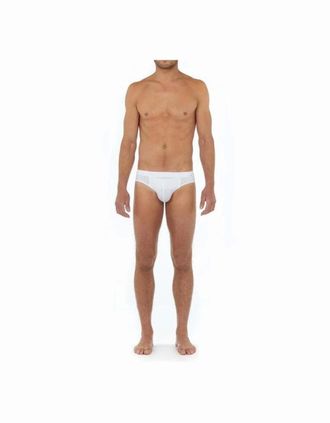 HOM Hom Mens HO1 Tencel Soft Mini Brief, White - Size: 32/33/32