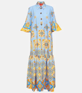 ワンピース Isabel Marant Mid-Length Dress With Midnight Blue Print ISABEL MARANT Mid-length dress with midnight blue print