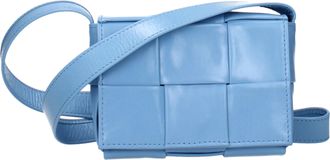 Bottega Veneta Kassetten-Umh&auml;ngetaschen f&uuml;r Damen aus Himmelblau/Ventoso-Leder
