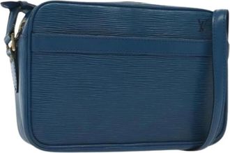 Louis Vuitton Tweedehands leren Louis Vuitton tassen - Dames - Vintage Schoudertas - Blauw - ONE Size - Leer - Vintage