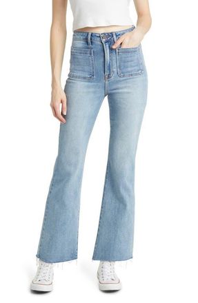 Hidden Jeans Patch Pocket Bootcut Jeans in Light Wash at Nordstrom, Size 26