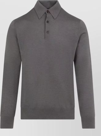 Ermenegildo Zegna polo sweater collared design ribbed finishes