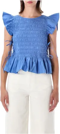 Ganni Mujer, Blusas y Camisas, Azul, Talla: S