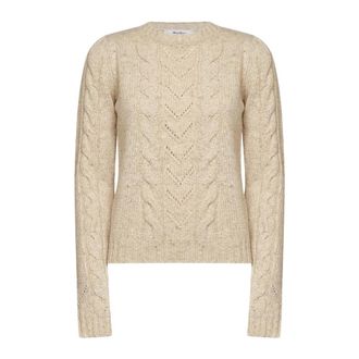 Max Mara Samba Trui - Dames - Truien - Beige - Maat: M Wol