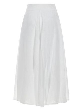 120% Lino Linen Skirt - White