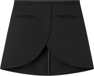 Courr&egrave;ges Ellipse Mini Rok - Dames - Korte rokken - Zwart - S - Polyester - Rokken