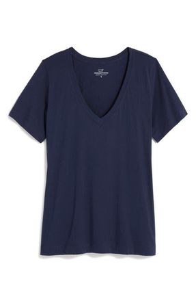 Vineyard Vines Clean Jersey V-Neck T-Shirt in Nautical Navy at Nordstrom, Size X-Large