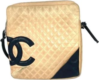 Chanel Pre-owned Cross Body Bags, female, Beige, Size: ONE SIZE Pre-owned Fabric chanel-bags