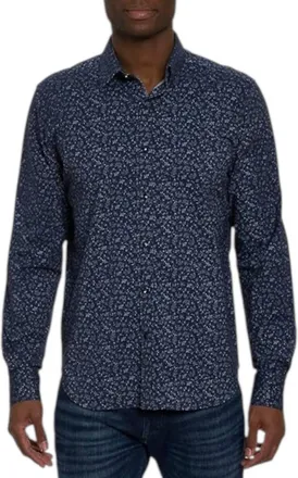 Robert Graham Schneider Long Sleeve Shirt In Navy