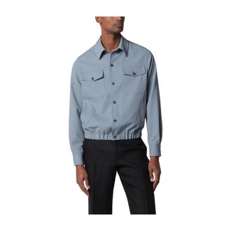 Lardini Light Jackets, male, Gray, Size: XL Giacca Camicia