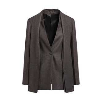 Toteme Scarf Lapel Blazer - Dames - Jassen - Bruin - Maat: S Wol