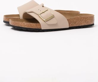 Birkenstock Womens Metallic Open Toe Sandals in Sand - Tan - Size UK 5