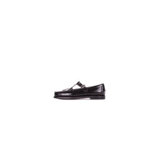 Sebago Flats, female, Black, Size: 7 1/2 US Angelina Tale Moccasin