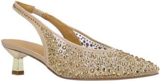 J. Rene&eacute; Tressa Slingback Pointed Toe Kitten Heel Pump in Beige at Nordstrom, Size 10.5