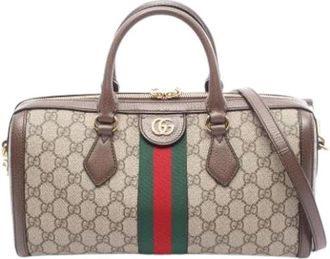 Gucci Pre-owned Handbags, female, Beige, Size: ONE SIZE Pre-owned Canvas gucci-bags