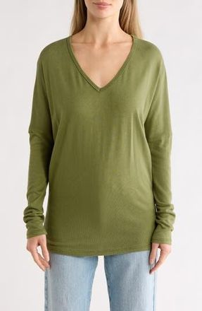 Go Couture V-Neck Dolman Sleeve Sweater in Aventurine at Nordstrom Rack, Size X-Large