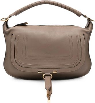 Chlo&eacute; Marcie Small Shoulder Bag - Dames - Handtassen - Grijs - ONE Size - Katoen - Tassen