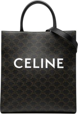 Celine Black Brown Leather Pvc Shoulder Bag Tote Bag (Pre-Owned)