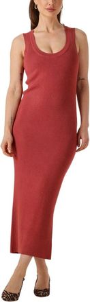 Ydence Ydence, Kleedjes, Dames, Rood, XL, Denim, Rode Maxi Gebreide Jurk Ariel