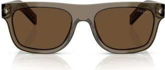 Prada 55mm Pillow Sunglasses in Dark Brown at Nordstrom