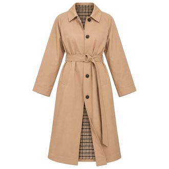 Marella Ragusa Omkeerbare Trenchcoat - Dames - Mantels - Beige - Maat: XS Katoen