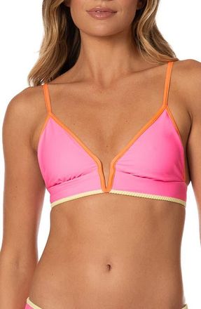 Maaji Sugar Sun Parade Reversible Triangle Bikini Top in Light/pastel Pink at Nordstrom, Size X-Small
