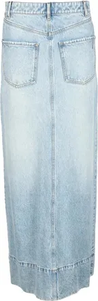 Sportmax Denim Maxi Rok met Ritssluiting - Dames - Spijkerrokken - Blauw - XS - Denim - Rokken