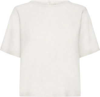 Ichi Round-neck Truien - Dames - Ronde hals truien - Wit - M - Truien & Vesten